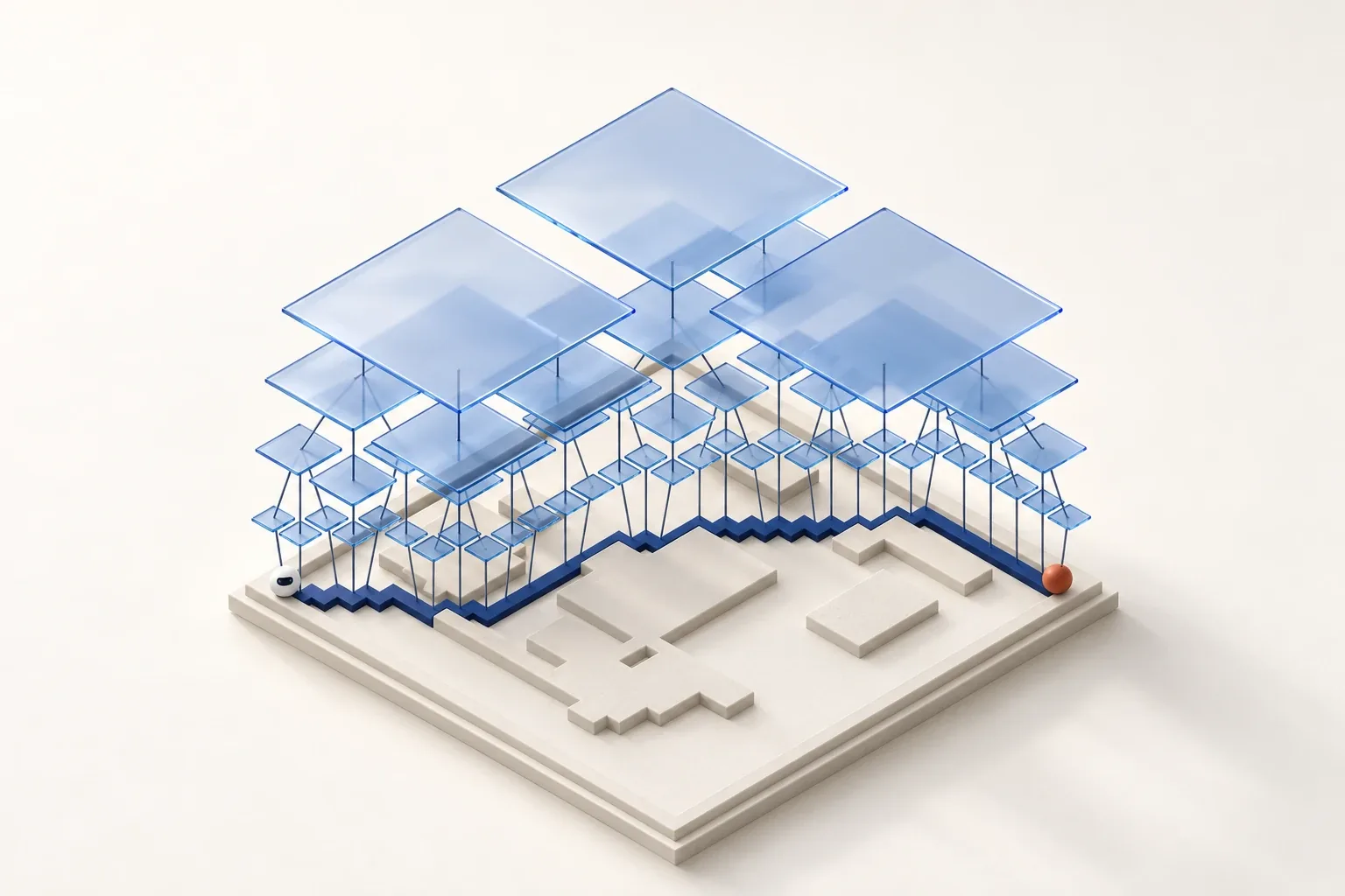 Hierarchical Learned Pathfinding